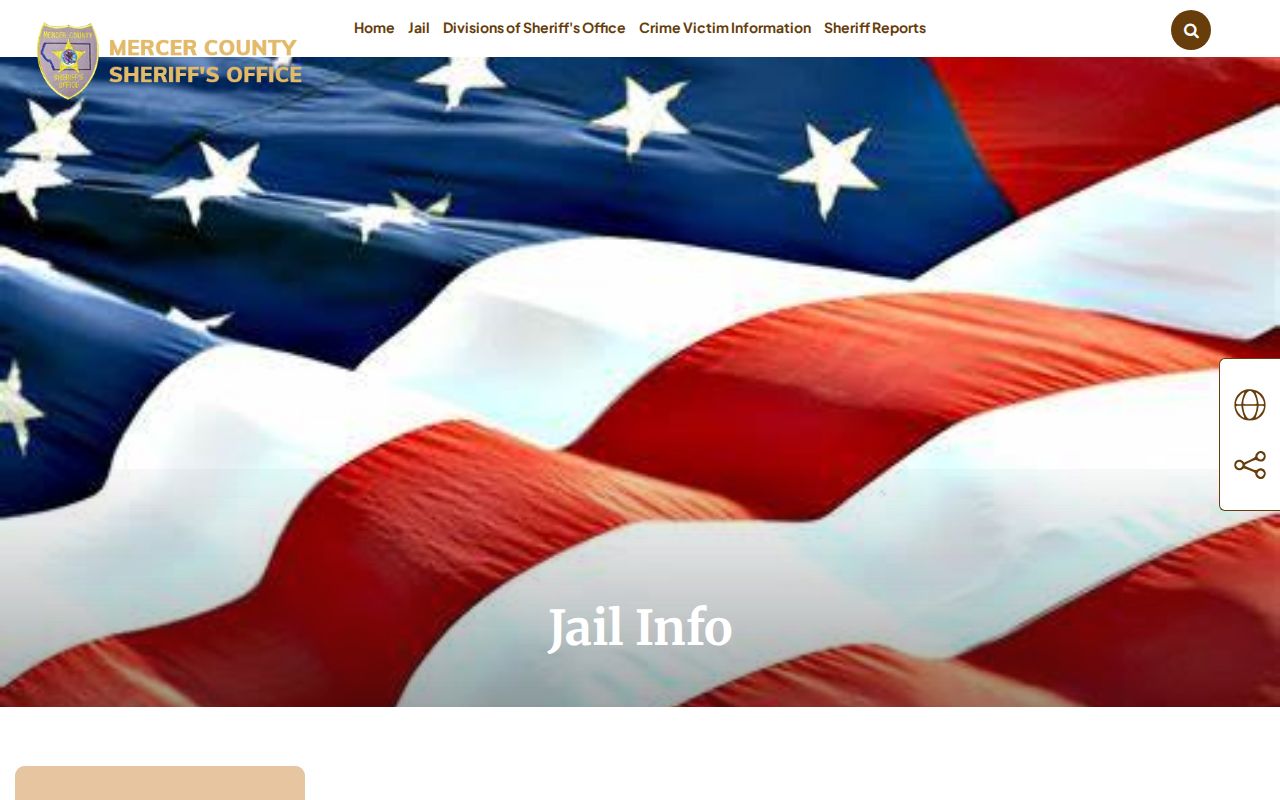 Mercer County Jail information for release records and facility contact